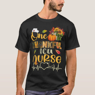 Camiseta Thanksg de Stethoscope de una enfermera de la ICU 