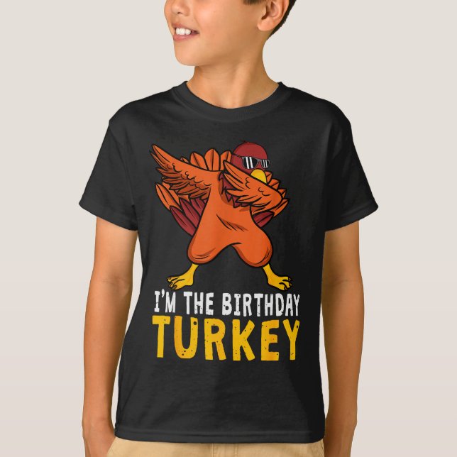 Camiseta Thanksgiving Birthday Funny Bday Born On Thanksgiv (Anverso)