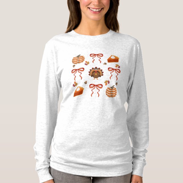Camiseta Thanksgiving Bows Shirt (Anverso)