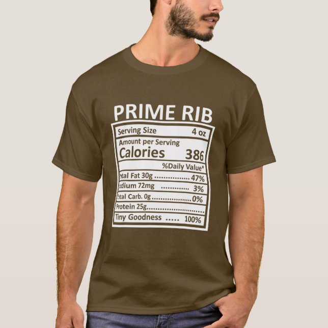 Camiseta Thanksgiving Christmas Funny Prime Rib Nutrition F (Anverso)