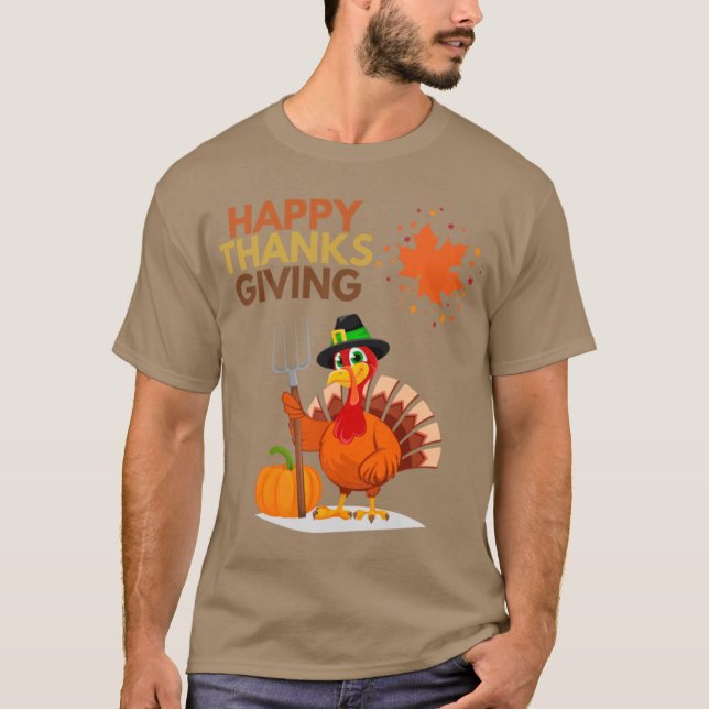 Camiseta thanksgiving day l thanksgiving l turkey day l hap (Anverso)