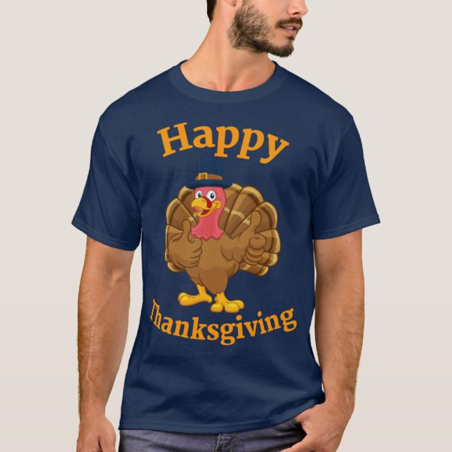 Camiseta thanksgiving day l thanksgiving l turkey day l hap (Anverso)
