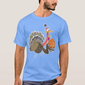 Camiseta Thanksgiving Day Turkey Basketball Player Sports