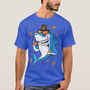 Camiseta Thanksgiving Fall Autumn Shark Spice Eat Turkey Le