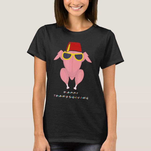 Camiseta Thanksgiving  For Friends  Turkey Head (Anverso)