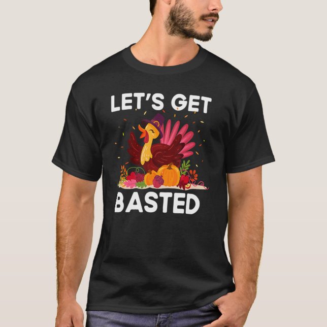 Camiseta Thanksgiving Friendsgiving  Fall Humour Basted (Anverso)