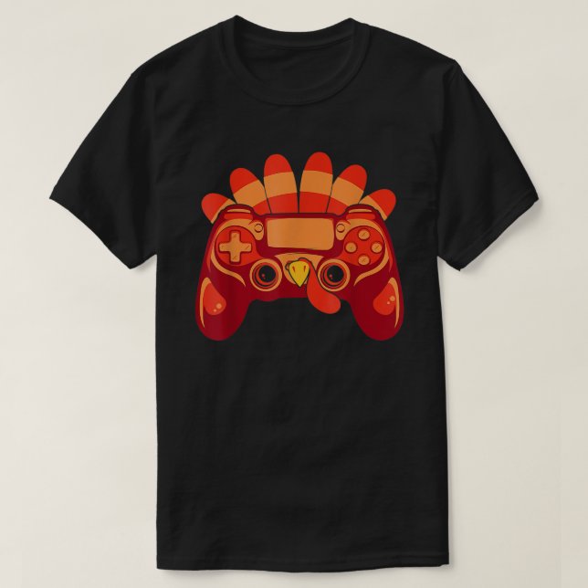 Camiseta Thanksgiving Gamer Turkey Controller (Diseño del anverso)
