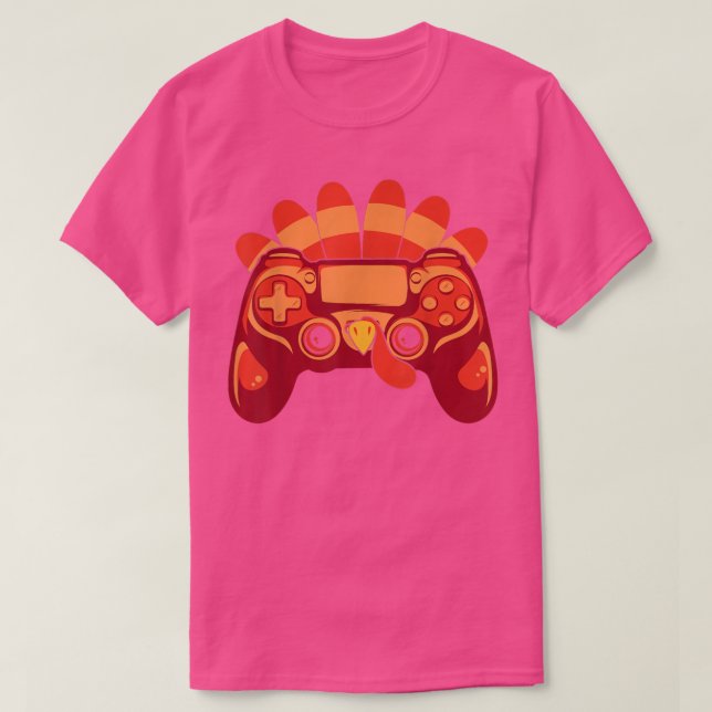 Camiseta Thanksgiving Gamer Turkey Gaming Controller Kids B (Diseño del anverso)
