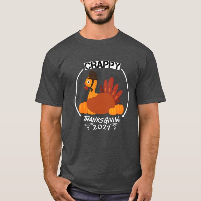Camiseta Thanksgiving Gift Crappy Illustration Design Dinne (Anverso)