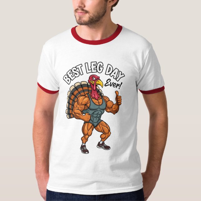 Camiseta Thanksgiving Leg Day T-Shirt (Anverso)