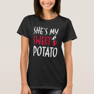 Camiseta Thanksgiving Matching Couples She's My Sweet Potat