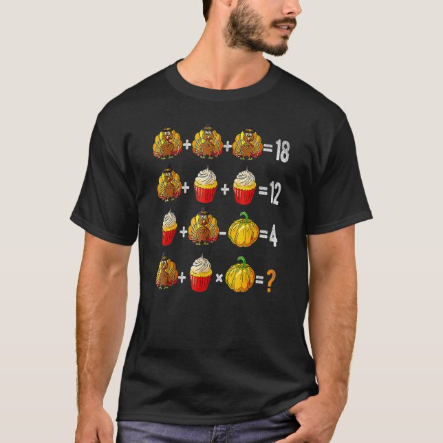Camiseta Thanksgiving Order Of Operations Quiz Math Teacher (Anverso)