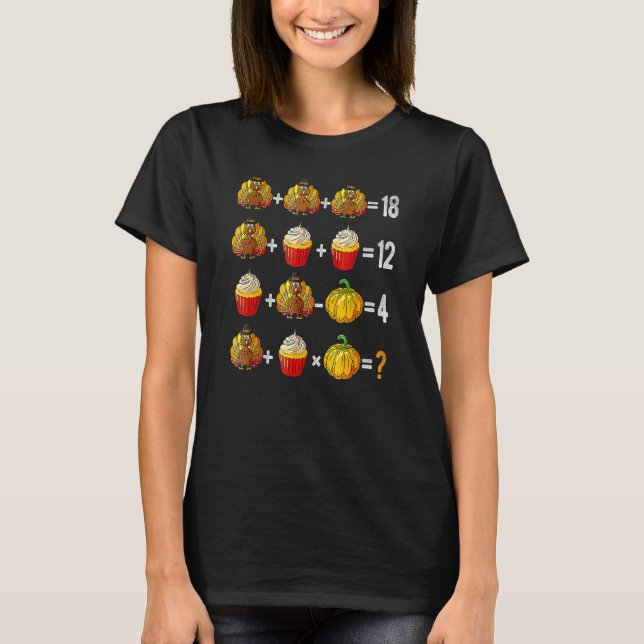 Camiseta Thanksgiving Order Of Operations Quiz Math Teacher (Anverso)