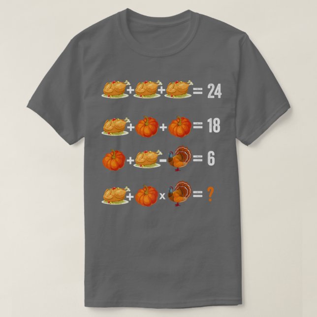 Camiseta Thanksgiving Order of Operations Quiz Math Teacher (Diseño del anverso)