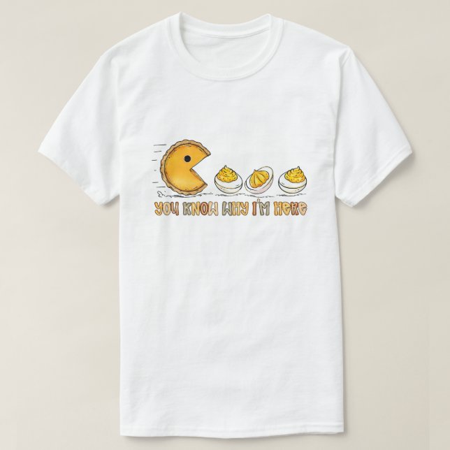 Camiseta Thanksgiving Pumpkin Pie Chasing, Funny Fall Desse (Diseño del anverso)