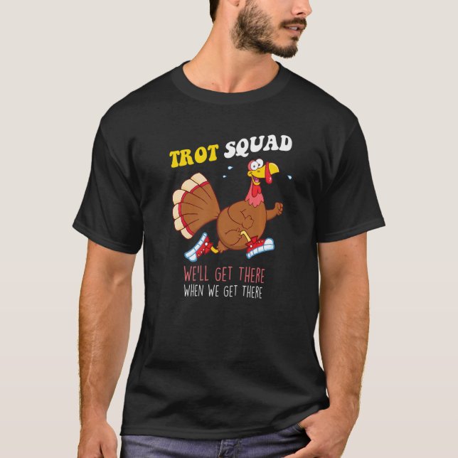 Camiseta Thanksgiving Running Marathon Turkey Trot Squad (Anverso)