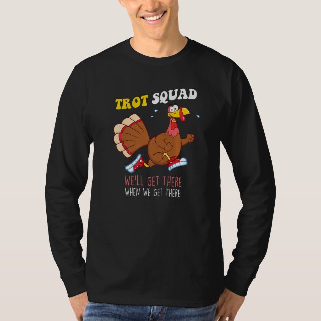 Camiseta Thanksgiving Running Marathon Turkey Trot Squad (Anverso)