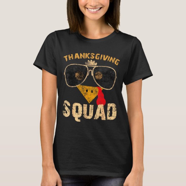 Camiseta Thanksgiving Squad Turkey Day Fall Matching Women  (Anverso)
