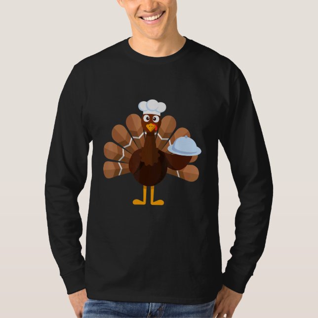 Camiseta Thanksgiving   Turkey Chef (Anverso)
