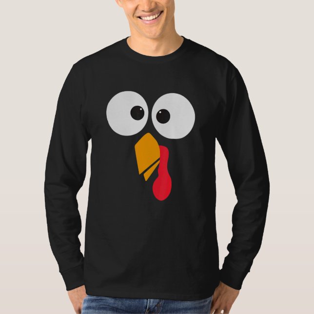Camiseta Thanksgiving Turkey Face Matching Family Costume C (Anverso)