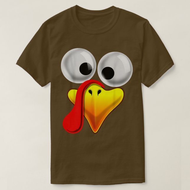 Camiseta Thanksgiving Turkey Face Matching Family Costume K (Diseño del anverso)