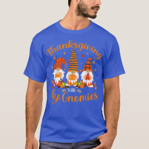 Camiseta Thanksgiving With My Gnomies Cute Fall Autumn Matc