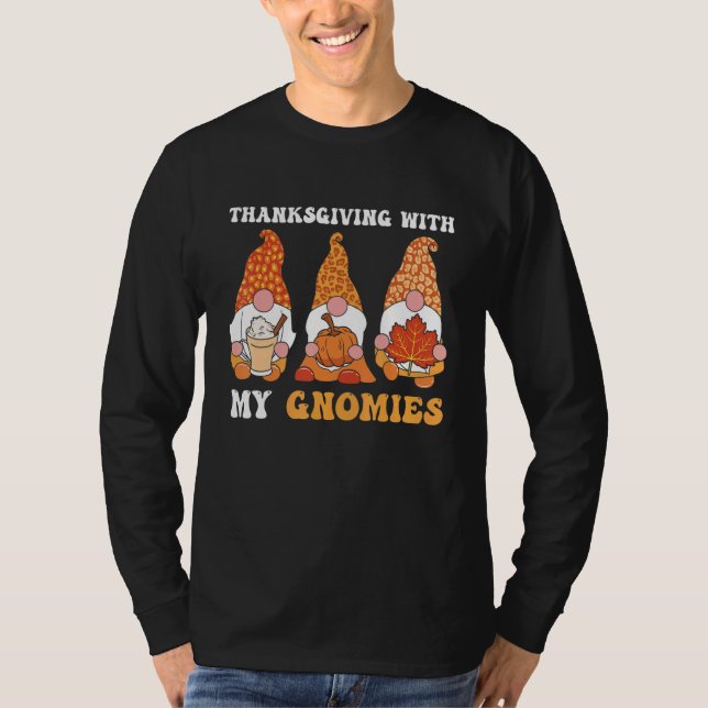 Camiseta Thanksgiving With My Gnomies Family Matching Turke (Anverso)