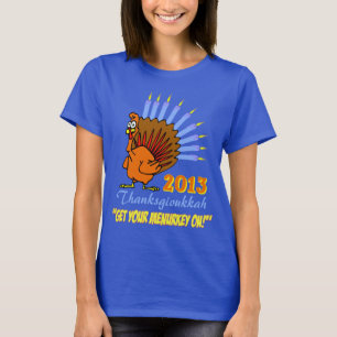 Camiseta Thanksgivukkah 2013 "consigue su Menurkey en" la