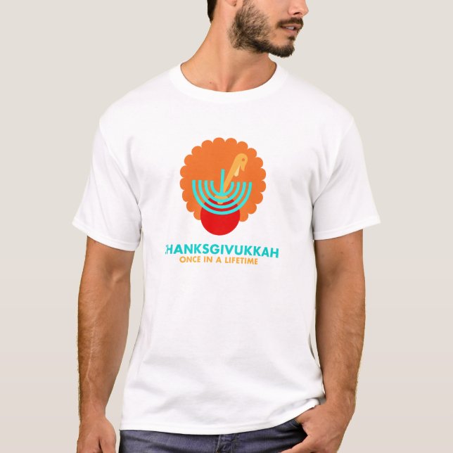 Camiseta thanksgivukkah uno en curso de la vida (Anverso)
