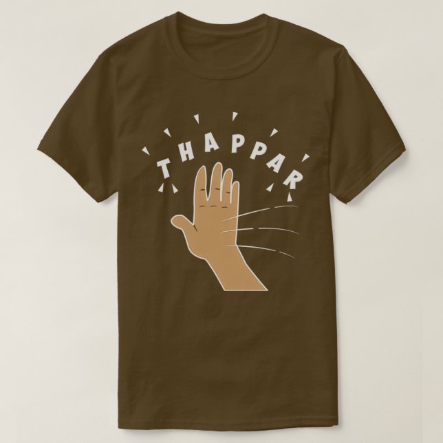 Camiseta Thappar Marna the Hindi Slap (Diseño del anverso)