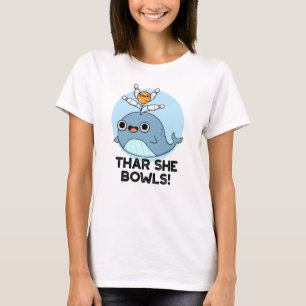 Camiseta Thar She Bowl es un divertido boliche de ballena