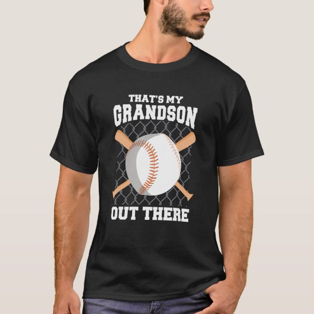 Camiseta That s My Grandson Out There Baseball  Baseball Gr (Anverso)