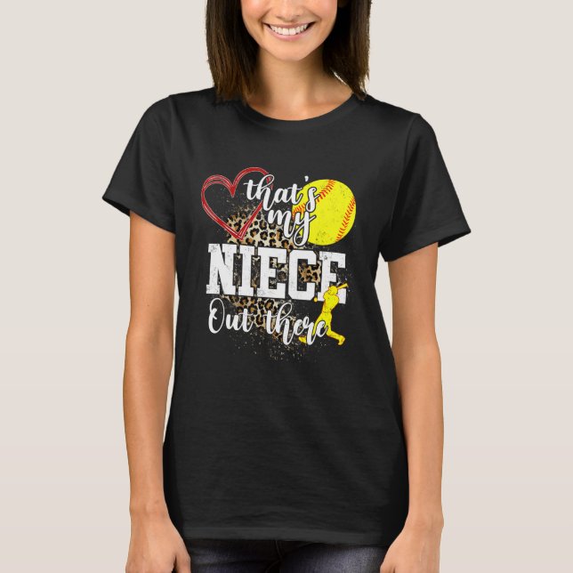 Camiseta That s My Niece Out There Softball Auntie Uncle (Anverso)