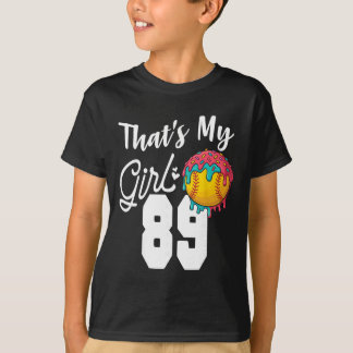 Camiseta That's My Boy Softll 89 Number Mom Dad Number #89