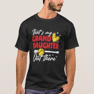 Camiseta That's My Grandaughter Out There Funny Baseball Gr