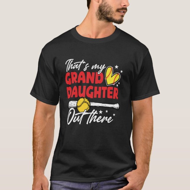 Camiseta That's My Grandaughter Out There Funny Baseball Gr (Anverso)