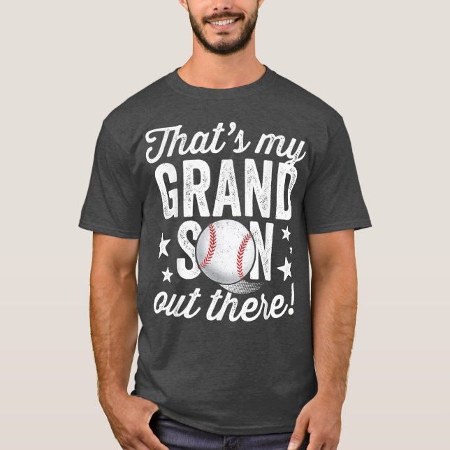 Camiseta Thats My Grandson Out There Baseball  Grandma (Anverso)