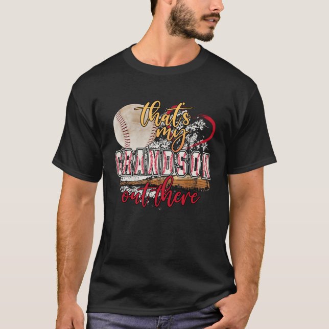 Camiseta That's My Grandson Out There Baseball Grandma Moth (Anverso)