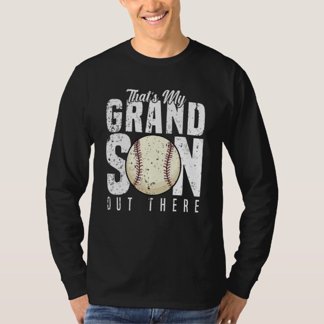 Camiseta That's My Grandson Out There Baseball Grandpa and  (Anverso)