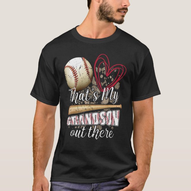 Camiseta Thats my Grandson Out There Cool Family Baseball B (Anverso)