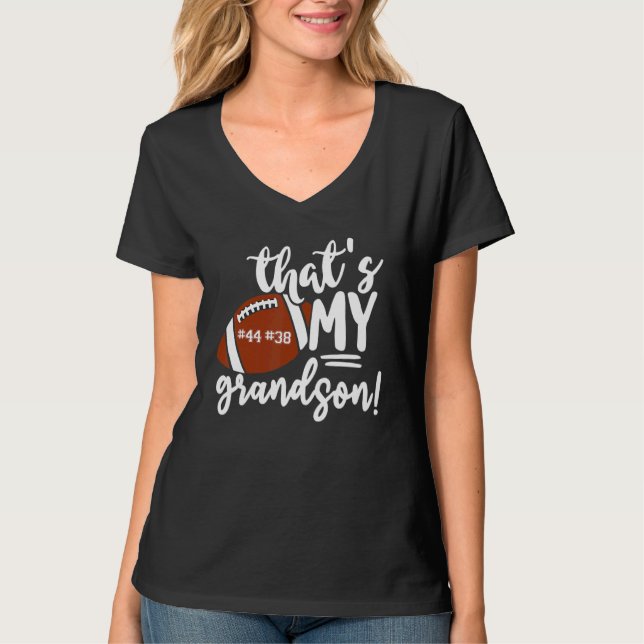 Camiseta That's My Grandson Proud Football Grandma Nana Mim (Anverso)