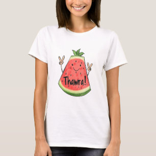 Camiseta Thawra & Watermelon Revolución sonriente con paz