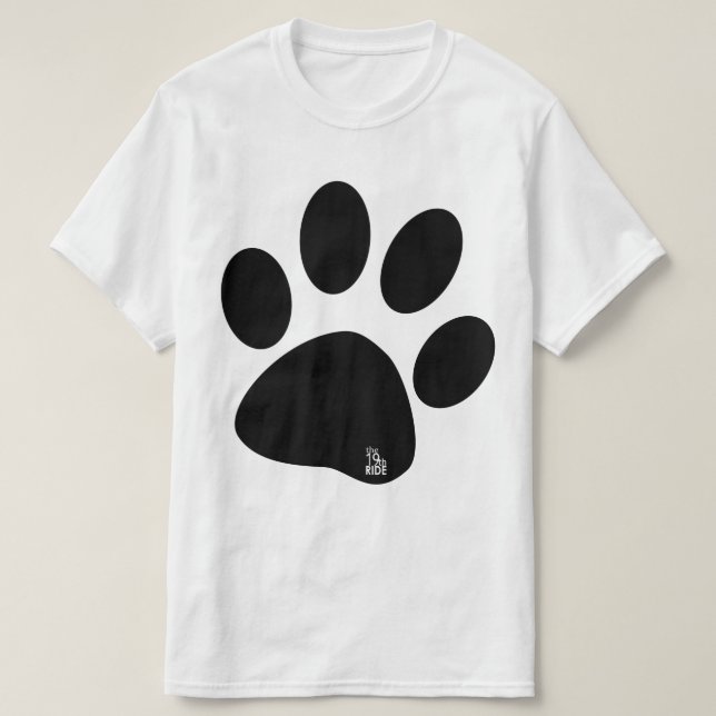 Camiseta the 19th RIDE White with Black Paw T T-Shirt (Diseño del anverso)