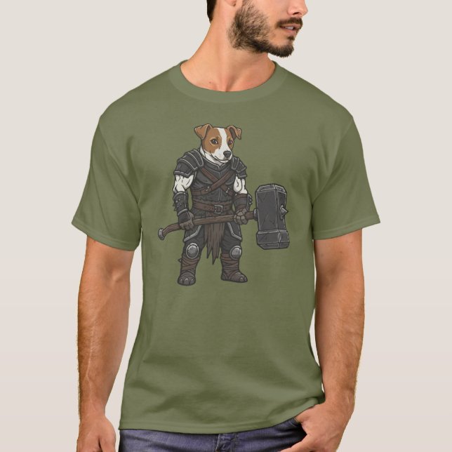 Camiseta The adventure of Jack Russell Terrier gladiator (Anverso)