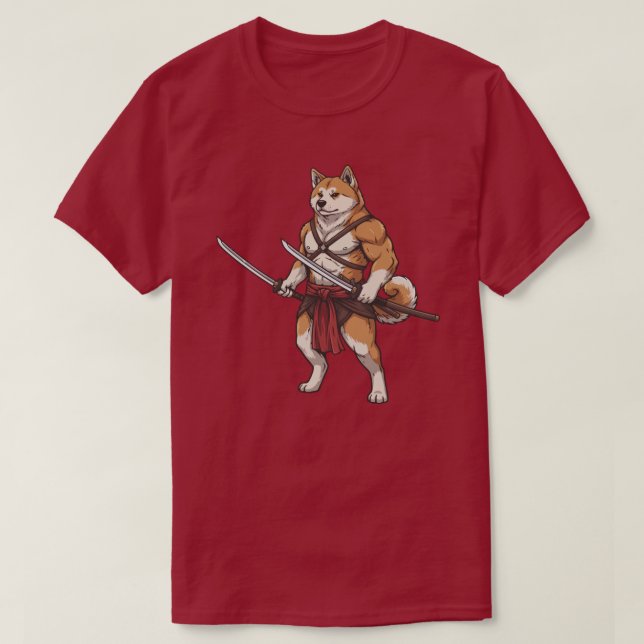 Camiseta The adventure of the Akita gladiator dog  (Diseño del anverso)