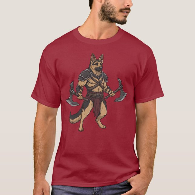 Camiseta The adventure of the German Shepherd gladiator dog (Anverso)