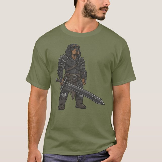 Camiseta The adventure of the Gordon Setter gladiator dog (Anverso)