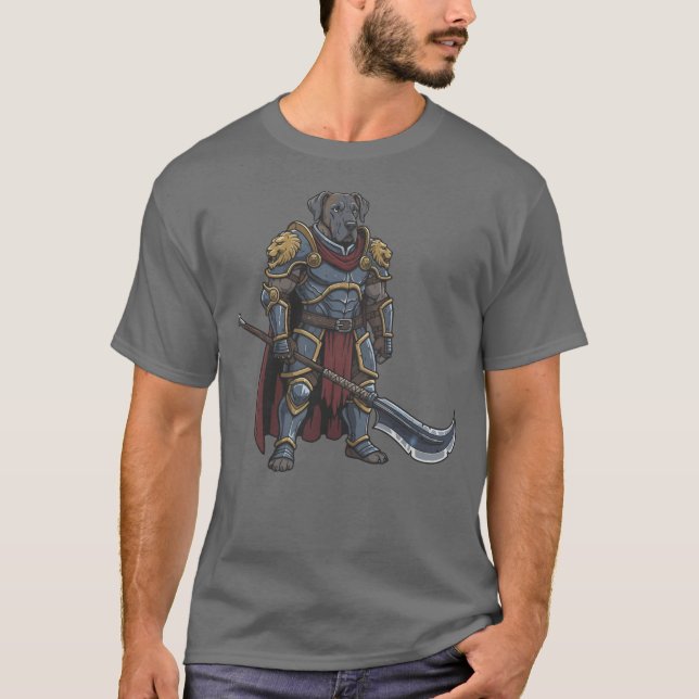 Camiseta The adventure of the Great Dane gladiator dog (Anverso)