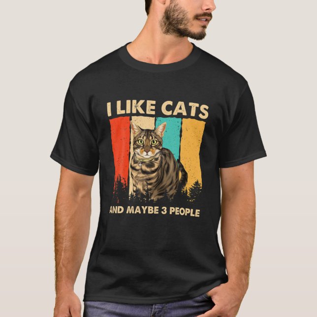 Camiseta The American Shorthair I Like Cats And Maybe 3 Peo (Anverso)