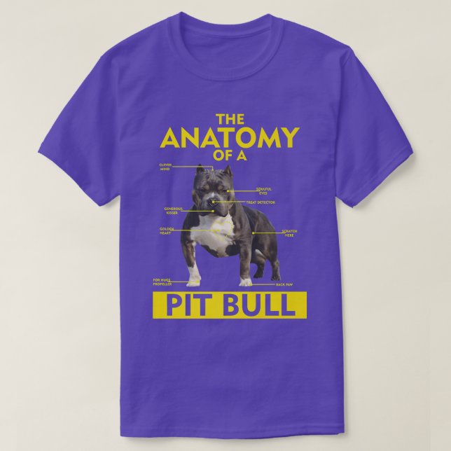 Camiseta The Anatomy of A Pitbull Dog Lover, Funny Dog Owne (Diseño del anverso)